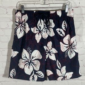 Breakwater Tropical Hawaiian Floral Swim Trunks Board Shorts Size Medium